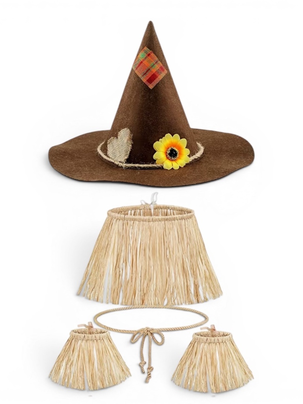 NWOT Kids Scarecrow Costume Accessory Set w/ Hat - Picture 3 of 10